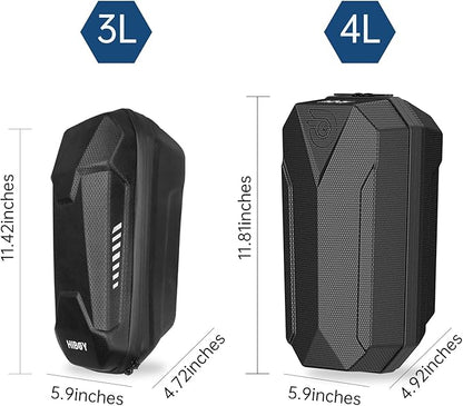 Hiboy Scooter Storage Bag, 3L/4L Large Capacity Scooter Handlebar Bag, Front Hanging Bag for Electric Scooter/Electric Bike, for Carrying Chargers, Phone, Keys with Waterproof Hardshell EVA Material