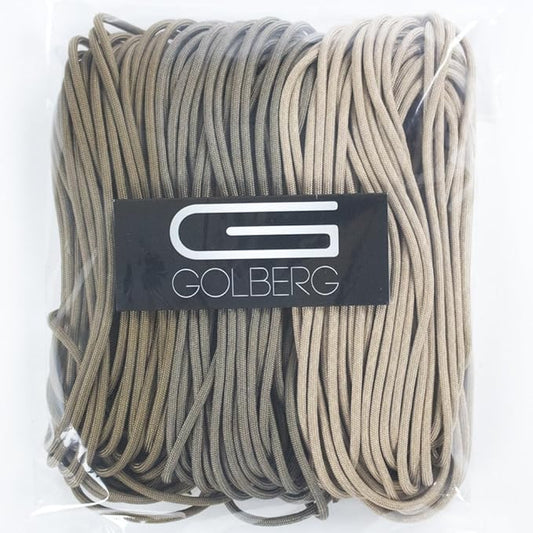 GOLBERG 750lb Paracord/Parachute Cord – Mil-Spec Type IV 750 lb Tensile Strength – Mil-C-5040-H – 100% Nylon
