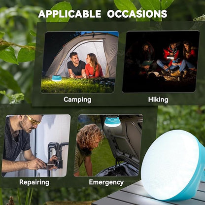 50W Solar Camping Light Rechargeable Lantern with 3 Modes Waterproof Portable Tent Lights for Power Outages Hiking Emergency