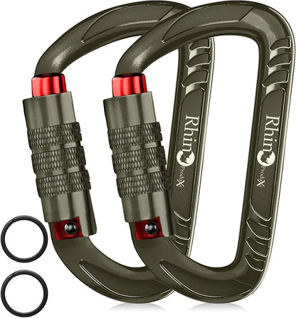 12kN (2697 lbs) Heavy Duty, Locking, Auto Locking, Wiregate Carabiner Clips, for Securing Pets, Outdoor, Camping, Hiking, Hammock, Dog Leash Harness, Keychains