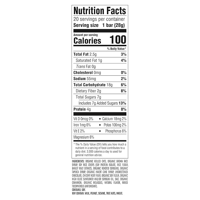 CLIF BAR Minis - Chocolate Chip - Made with Organic Oats - 4g Protein - Non-GMO - Plant Based - Snack-Size Energy Bars - 0.99 oz. (20 Pack)