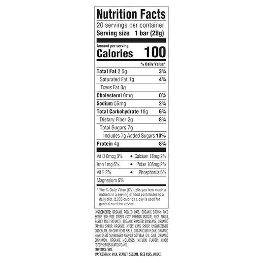 CLIF BAR Minis - Chocolate Chip - Made with Organic Oats - 4g Protein - Non-GMO - Plant Based - Snack-Size Energy Bars - 0.99 oz. (20 Pack)
