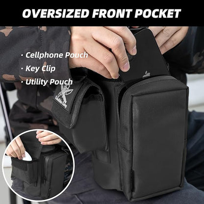 Water Bottle Holder Bag with Molle Strap - Water Bottle Carrier Pouch for Walking, Gym, Camping, Fishing, Hunting 32oz, 64oz, 128oz One Gallon Tactical Carrier Holder