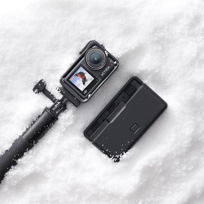 DJI Osmo Action 4 Adventure Combo, 4K/120fps Waterproof Action Camera with a 1/1.3-Inch Sensor, 10-bit & D-Log M Color Performance, Up to 7.5 h with 3 Batteries, Outdoor Camera for Travel, Biking