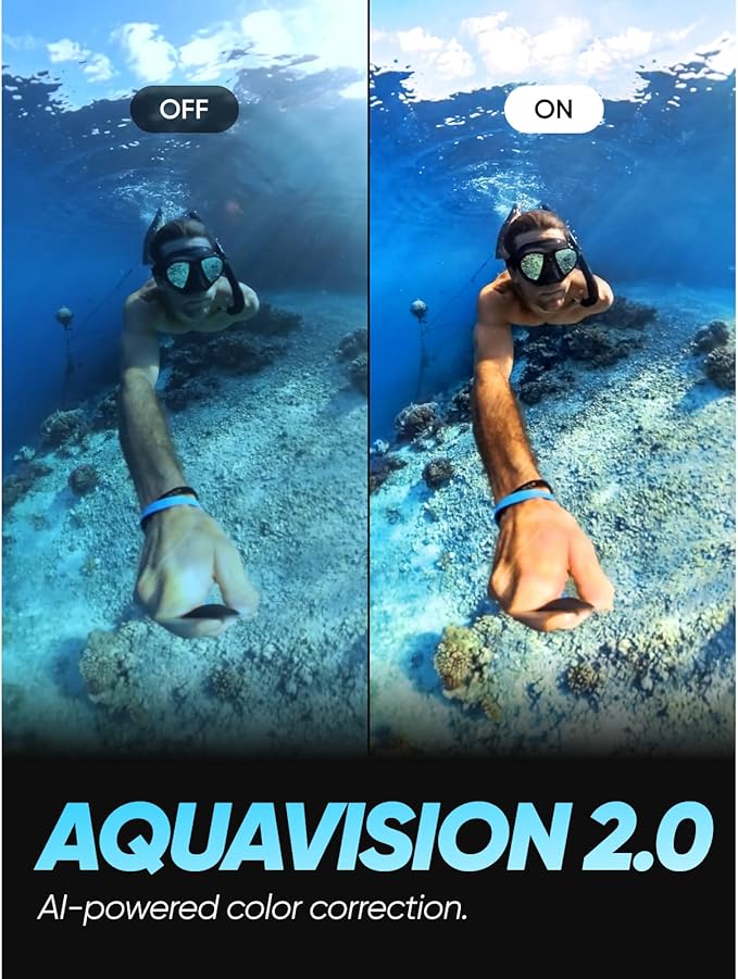 Insta360 X3 Invisible Dive Kit - Waterproof 5.7K 360 Action Camera, Dive Case, Selfie Stick, Dual 1/2" 48MP Sensors, Stabilization, 360 Horizon Lock, 4K Single-Lens, AI Editing