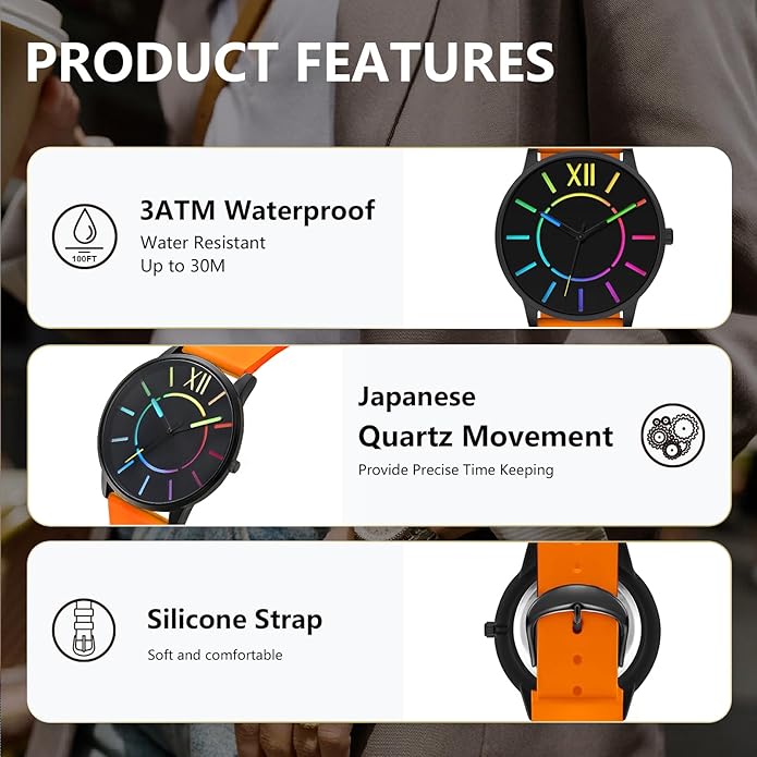 Bisley Unisex Watch Easy to Read Waterproof Silicone Strap Watch