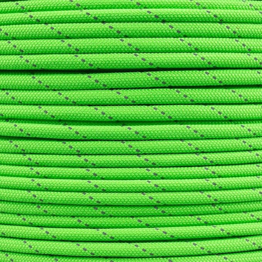 Reflective 550lb Paracord – 7 Strand Type III Nylon Parachute Cord for Hiking, Camping, and Fishing – 30+ Colors and 6 Length Options