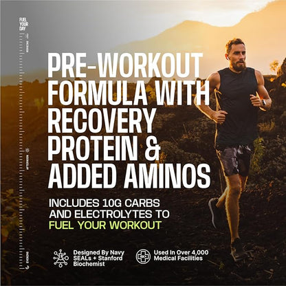 Frog Fuel Ultra Energized Pre Workout Shot & Energy Gel, 120mg Caffeine, 1500mg Beta Alanine, Electrolytes 8g Protein Nano-Hydrolyzed Grass Fed Collagen, 10g Carbs, Berry, 1.2 oz Packets, 24 Pack