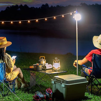 Foldable Camping Side Table, Ultralight Small Beach Table Aluminum, Portable Outdoor Table with Carry Bag and Storage for Picnic, Grill, Hiking, Fishing, Sand, Camping Essentials(L)