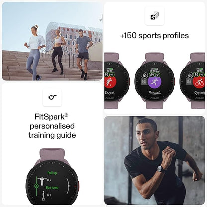 POLAR Pacer Ultra-Light GPS Fitness Tracker Smartwatch for Runners; S-L, for Men or Women, Purple