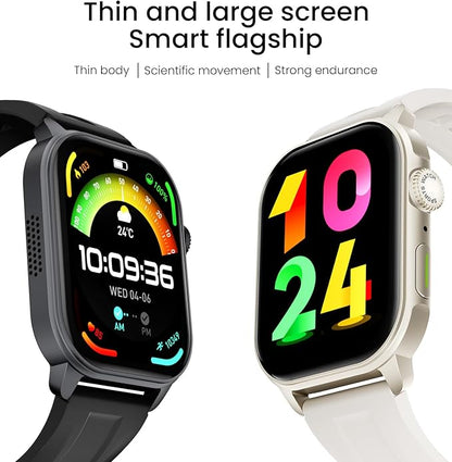 Smart Watch (Answer/Make Call), 1.96" AMOLED Touchscreen GPS Fitness Tracker for Men Women, Heart Rate SpO2 Monitor, Waterproof, Sleep & Activity Tracking Smartwatch for Android iOS