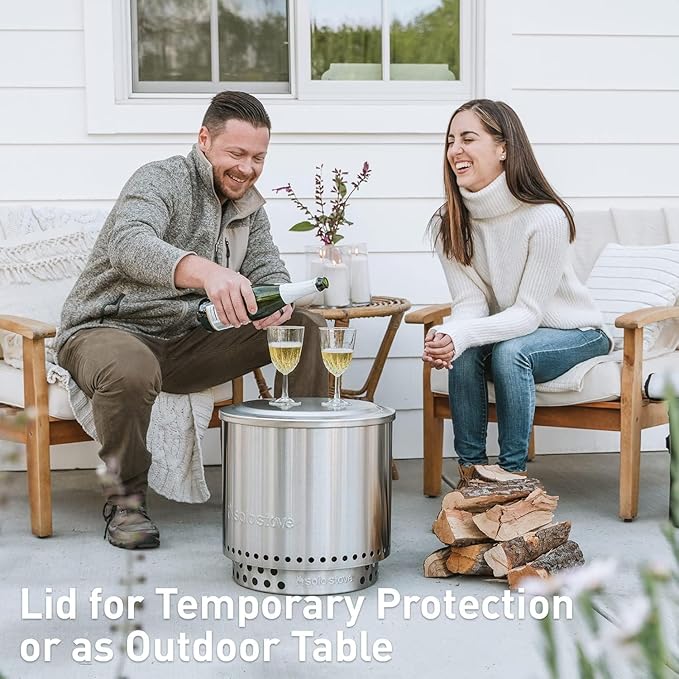 Solo Stove Ranger Amazon Exclusive Fire Pit Bundle | Portable & Smokeless | Includes Stand, Lid & Shelter | Ideal for 2–4 People | Stainless Steel, 15"x15", 22lbs