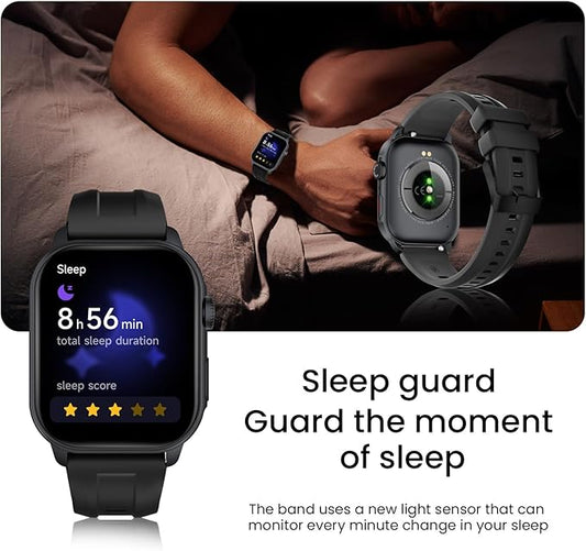 Smart Watch (Answer/Make Call), 1.96" AMOLED Touchscreen GPS Fitness Tracker for Men Women, Heart Rate SpO2 Monitor, Waterproof, Sleep & Activity Tracking Smartwatch for Android iOS