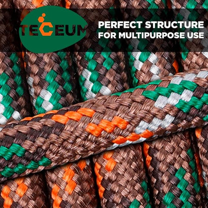 TECEUM Heavy Duty Rope 1000 – 1000ft / 200ft / 100ft / 50ft – 40+ Colors – Utility Rope for Survival & Camping Gear – Nylon String, Camping Rope, para Cord, Utility Nylon Rope, Tent Cord
