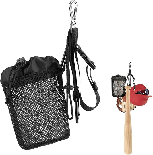 Cosmos Baseball Softball Gear Hanger, 4 in 1 Multifunctional Dugout Organizer Hanging Buckle Fence Hooks Bag for Hold Baseball Balls, Bats, Gloves and Helmets, Water Bottle Holder Sport Accessories