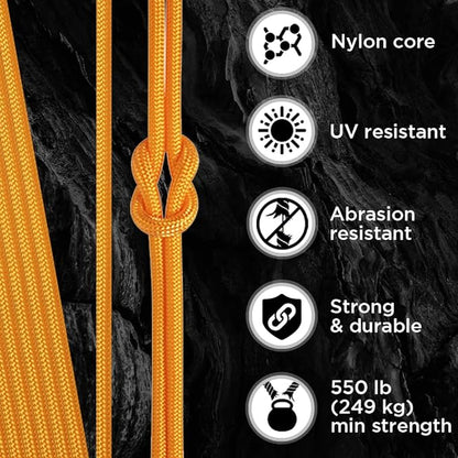 TECEUM Heavy Duty Rope 1000 – 1000ft / 200ft / 100ft / 50ft – 40+ Colors – Utility Rope for Survival & Camping Gear – Nylon String, Camping Rope, para Cord, Utility Nylon Rope, Tent Cord