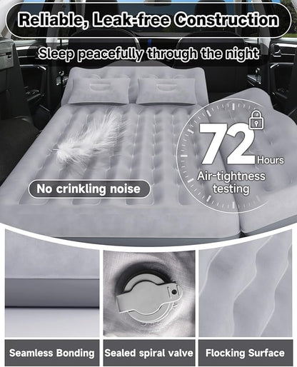 Umbrauto Truck Air Mattress Back Seat| Inflatable Car Camping Mattress Bed for Back Seat, SUV Blow Up Rear Seat Sleeping AirBed for Van Travel with Pump & Pillows