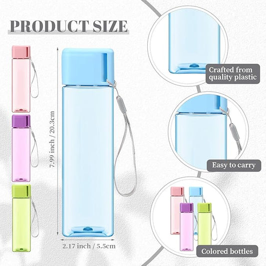 Mifoci 30 Pcs Water Bottle Bulk 17 oz Plastic Sports Water Bottles for Kids Adults Reusable Leak Proof Portable Drink Container Large for School Classroom Travel Camping Fitness Office(Multicolor)