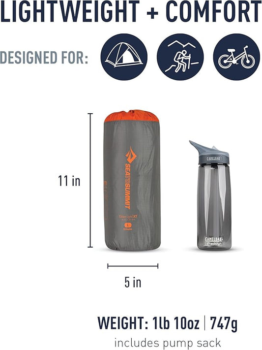 Sea to Summit Ether Light XT Extra-Thick Insulated Sleeping Pad, Rectangular - Large (78 x 25 x 4 inches)