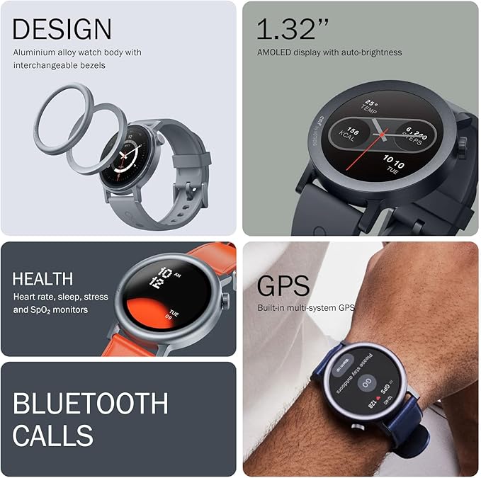 CMF Watch Pro 2 Smartwatch for Men Women, Fitness Tracker with Heart Rate, SPO₂ Monitoring,120 Sports Model, Bluetooth Calls with AI Noise Reduction, IP68 Waterproof with GPS for Android iOS Blue