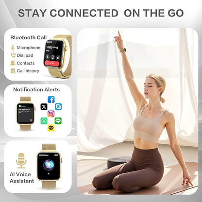 2025 Smart Watches for Women Men Blood Pressure, 1.9"AMOLED Display,AI Watch Face/Da GPT AI/AI Voice, 24/7 Heart Rate Stress Sleep Monitor, IP68 Waterproof, 123 Sports Fitness Tracker for Android iOS