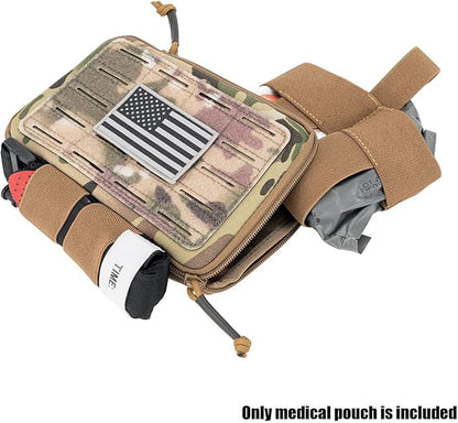 Medical Pouch for Tactical/Duty Belt MOLLE Vest/Pack EMT First Aid Pouch IFAK Utility Pouch Trauma Kit Organizer w/Tourniquet Holder