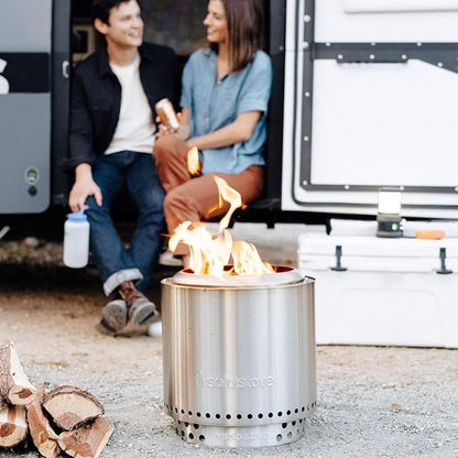Solo Stove Ranger Amazon Exclusive Fire Pit Bundle | Portable & Smokeless | Includes Stand, Lid & Shelter | Ideal for 2–4 People | Stainless Steel, 15"x15", 22lbs