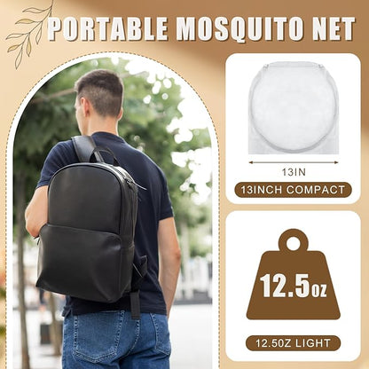 2 Pcs Large Pop up Mosquito Tent Portable Foldable Mosquito Bug Net for Bed Camping Travel Patio Outdoor 78 * 31 * 22 Inch Bug Netting Mesh Tent Canopy for Adults Baby Bedroom