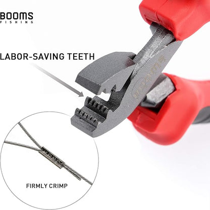Booms Fishing CP2 Fishing Crimping Tool for Single-Barrel Sleeves, with 300pcs Sleeves