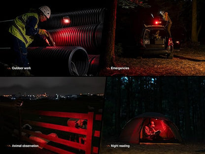 Fenix CL27R Camping Lantern Flashlight, 1600 lumens USB-C Rechargeable Waterproof Portable with White and Red LEDs and Lumentac Organizer for Hurricane Power Outage Emergency and Job Sites (Green)
