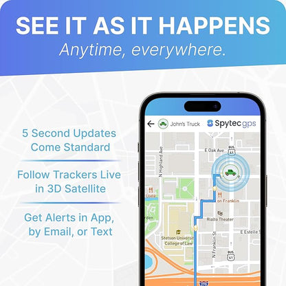 (2 Pack) Spytec GPS Smart Mini GPS Tracker for Vehicles Cars Trucks Loved Ones, Fleets, Hidden Tracker Device for Vehicles with Unlimited US and Worldwide Real-Time Tracking App - USA Made Tech