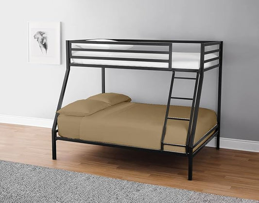 4-PC Cot Sheet Set - 25x75, 100% Cotton Fitted Sheet - Perfect for Narrow Twin/RV Bunk/Camping Cot/Guest Bed Replacement, Fits Upto 4-8" Deep Mattress - Taupe Solid