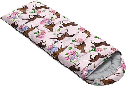 QOOMO Camping Sleeping Bags,3 Season Warm & Cool Weather,Lightweight,Waterproof Sleeping Bags for Adults & Kids,Traveling,and Outdoors,Camping Gear Equipment