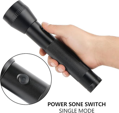 Heavy Duty 2-Cell D Battery LED Big Flashlights, High Lumens, Single Mode, Aluminum, Rugged Metal Flashlight for Outdoors and Emergency Power Outages (1 Pack)