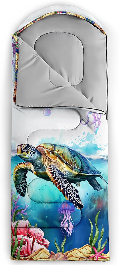 QOOMO Camping Sleeping Bags,3 Season Warm & Cool Weather,Lightweight,Waterproof Sleeping Bags for Adults & Kids,Traveling,and Outdoors,Camping Gear Equipment