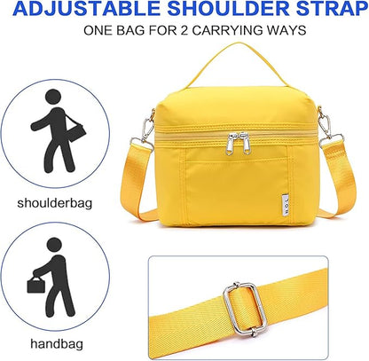 NOL Natural Organic Lifestyle Insulated Lunch Bags for Women Cooler Bag Lightweight Nylon Waterproof Lunch Box For Work