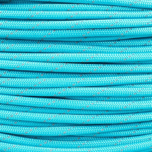 Reflective 550lb Paracord – 7 Strand Type III Nylon Parachute Cord for Hiking, Camping, and Fishing – 30+ Colors and 6 Length Options