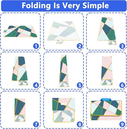 Picnic Blanket, Foldable Waterproof Sand Mat,80" x 80" Extra Large Picnic Blanket,Outdoor Mat Beach Blanket for Camping Hiking Travel Family Concerts