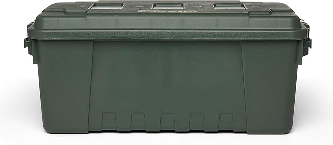 Plano Sportsman Trunk, OD Green, Medium, Lockable Storage Box, Airline Approved Sportsman Trunk, Hunting Gear and Ammunition Bin, Heavy-Duty Containers for Camping, 68-Quart