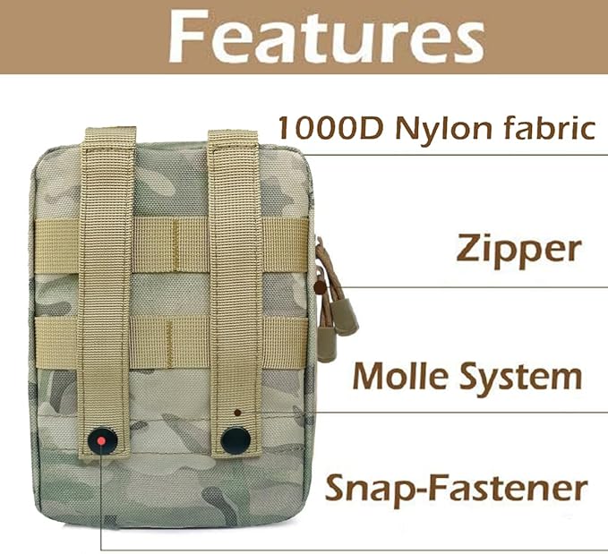 First Aid Pouch EMT IFAK Medical Pouchs, Tactical MOLLE Utility Pouch