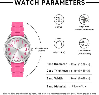 35MM Women's Watch Big Face Easy Reader Water Proof