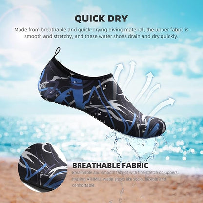 Water Shoes for Women Men Quick-Dry Aqua Socks Swim Beach Barefoot Yoga Exercise Wear Sport Accessories Pool Camping Must Haves Adult Youth Size