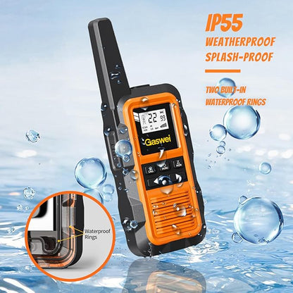 G2pro Walkie Talkies Long Range for Adults, Waterproof, Shock Resistant & Rechargeable Two-Way Radio with VOX 2 Pack(Orange)