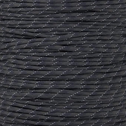 Reflective 550lb Paracord – 7 Strand Type III Nylon Parachute Cord for Hiking, Camping, and Fishing – 30+ Colors and 6 Length Options
