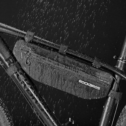 ROCK BROS Bike Frame Bag Waterproof Bike Triangle Bag Bicycle Under Top Tube Bag Corner Pouch Storage Bag Approx. 3 Litres for Cycling Accessories