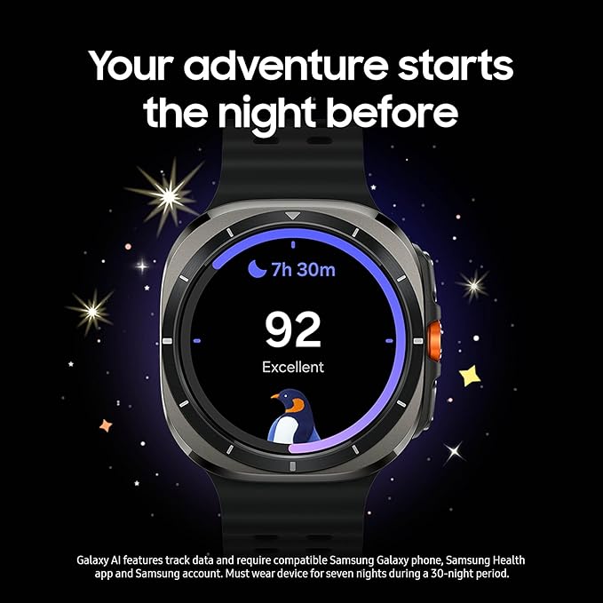 Samsung Galaxy Watch Ultra (2025) 47mm LTE Smartwatch, Titanium Casing, Advanced Sleep Coaching, Running Coach, Energy Score, Heart Rate Tracking, GPS, Titanium Silver [US Version, 2 Yr Warranty]
