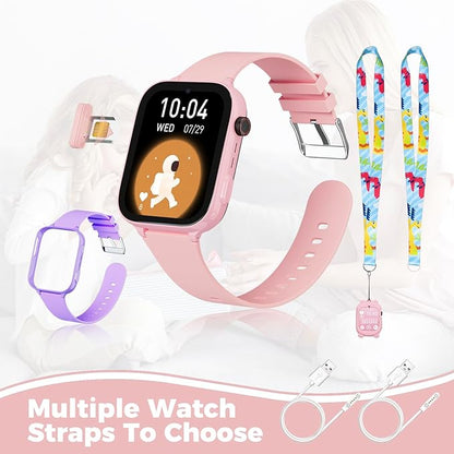 4G Kids Watch, Smart Watch for Kids GPS Tracker with SIM Card, Texting, Camera, Two-Way Calling, School Mode, SOS, Games, Best for Kids Aged 3-12, Ideal Gift for Kids