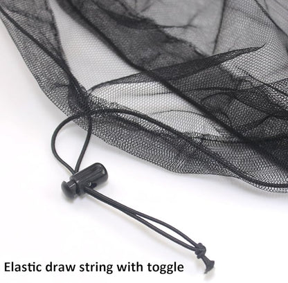 Anvin Mosquito Head Mesh Nets Gnat Face Netting for No See Ums Insects Bugs Gnats Biting Midges from Any Outdoor Activities, Works Over Most Hats Comes with Free Stock Pouches (3pcs, Grey+Black+White)