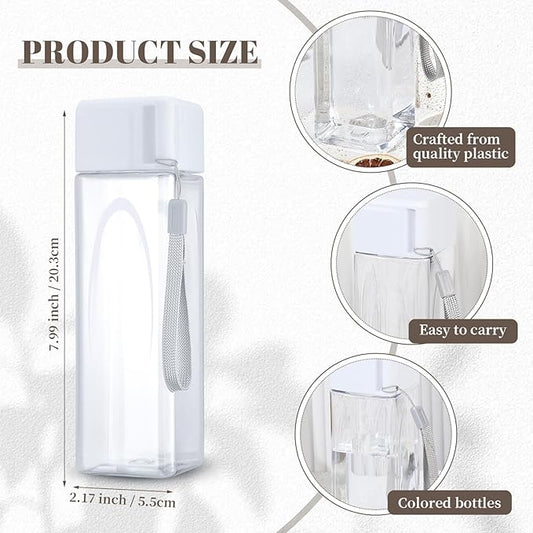 Mifoci 30 Pcs Water Bottle Bulk 17 oz Plastic Sports Water Bottles for Kids Adults Reusable Leak Proof Portable Drink Container Large for School Classroom Travel Camping Fitness Office(White)