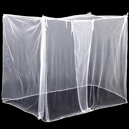 4 Corners Mosquito Net for Mosquiteros para Camas Bed Canopies Netting Bed Drapes Rectangular Mosquito Mesh for Camping Home Outdoor Travel Dormitory(White,L75 X W47 X H59 Inch)